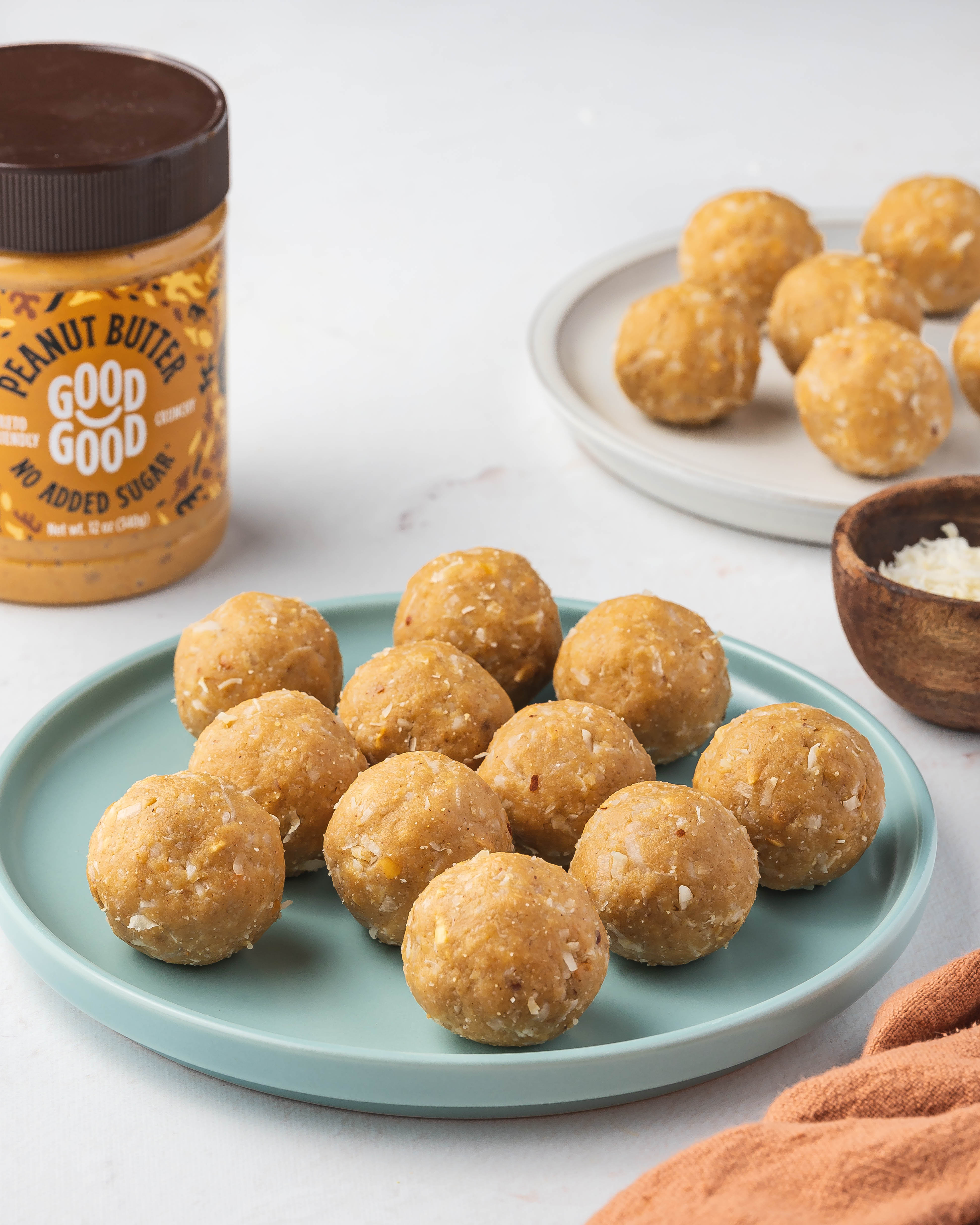 No-Bake Peanut Butter Coconut Balls