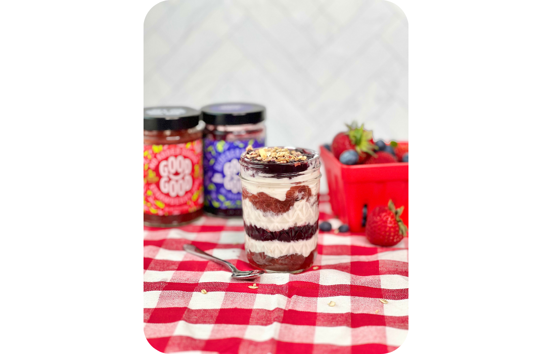 Festive Red, White & Blueberry Parfait