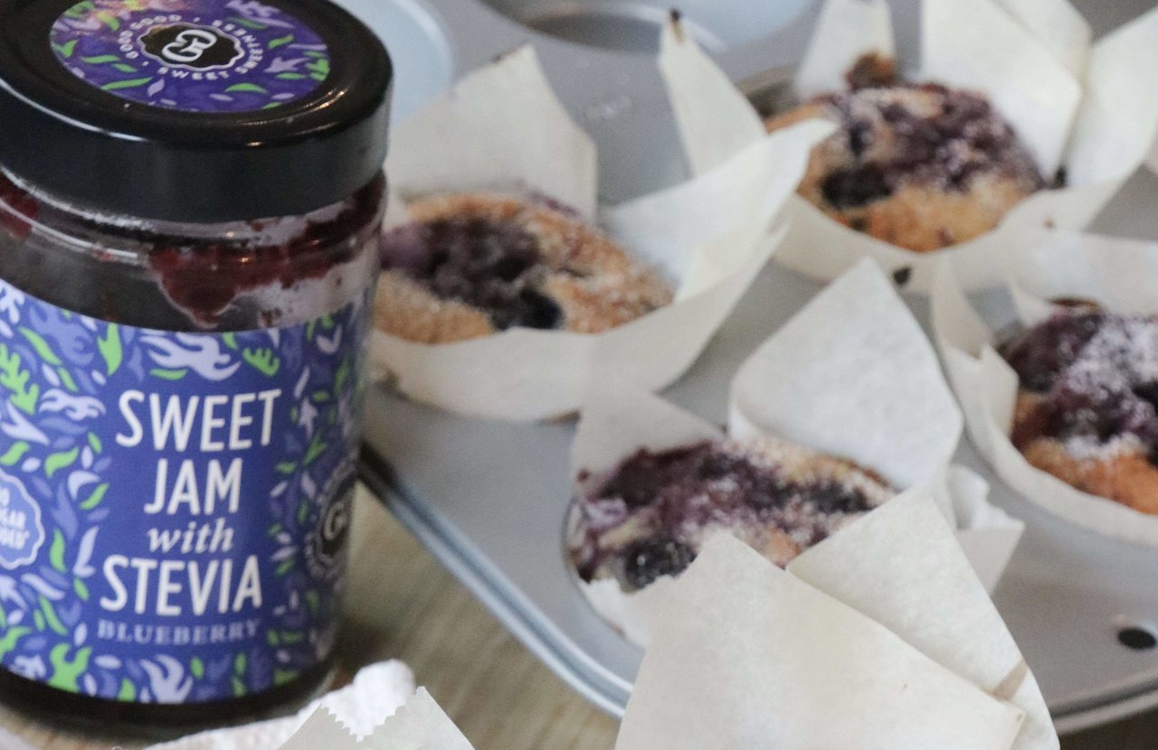 Keto Muffins With Blueberry Sweet Like Jam