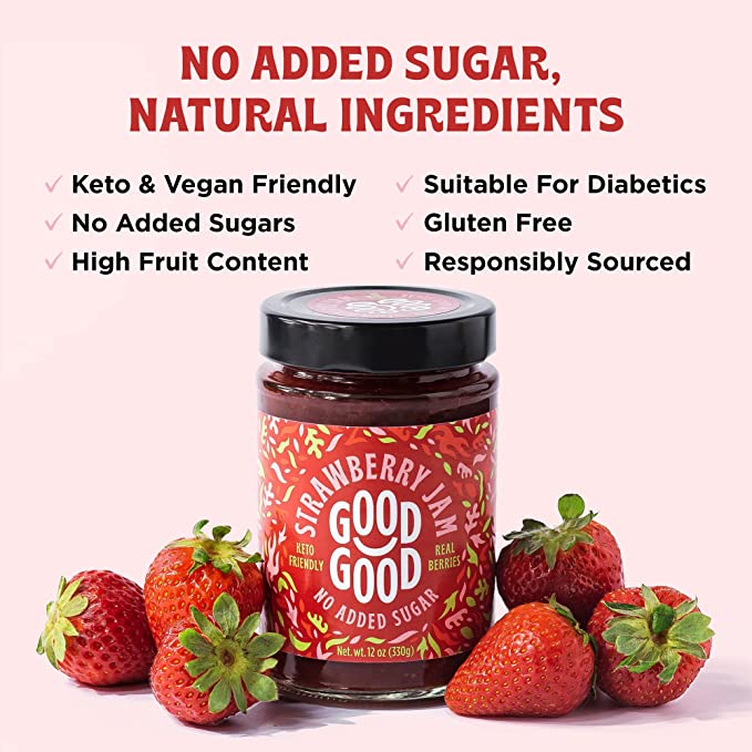 Strawberry Jam 12 oz – Keto Friendly - No Added Sugars