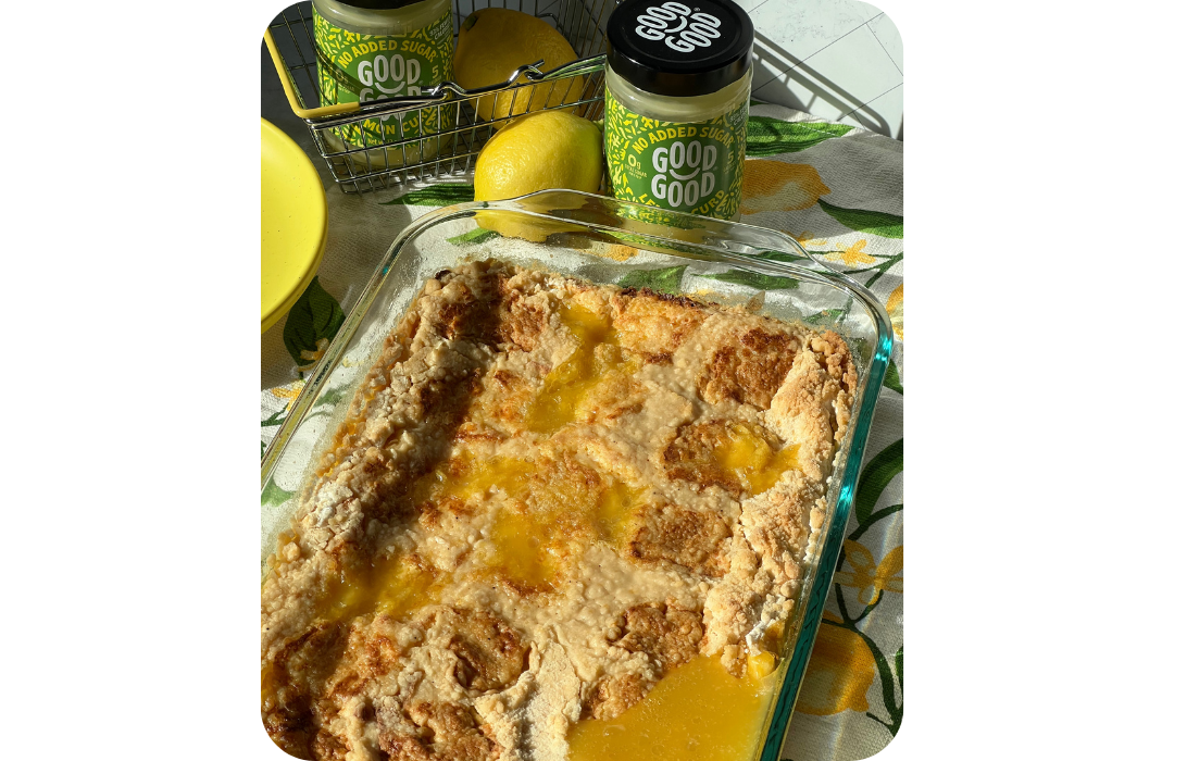 Low Sugar Lemon Dump Cake