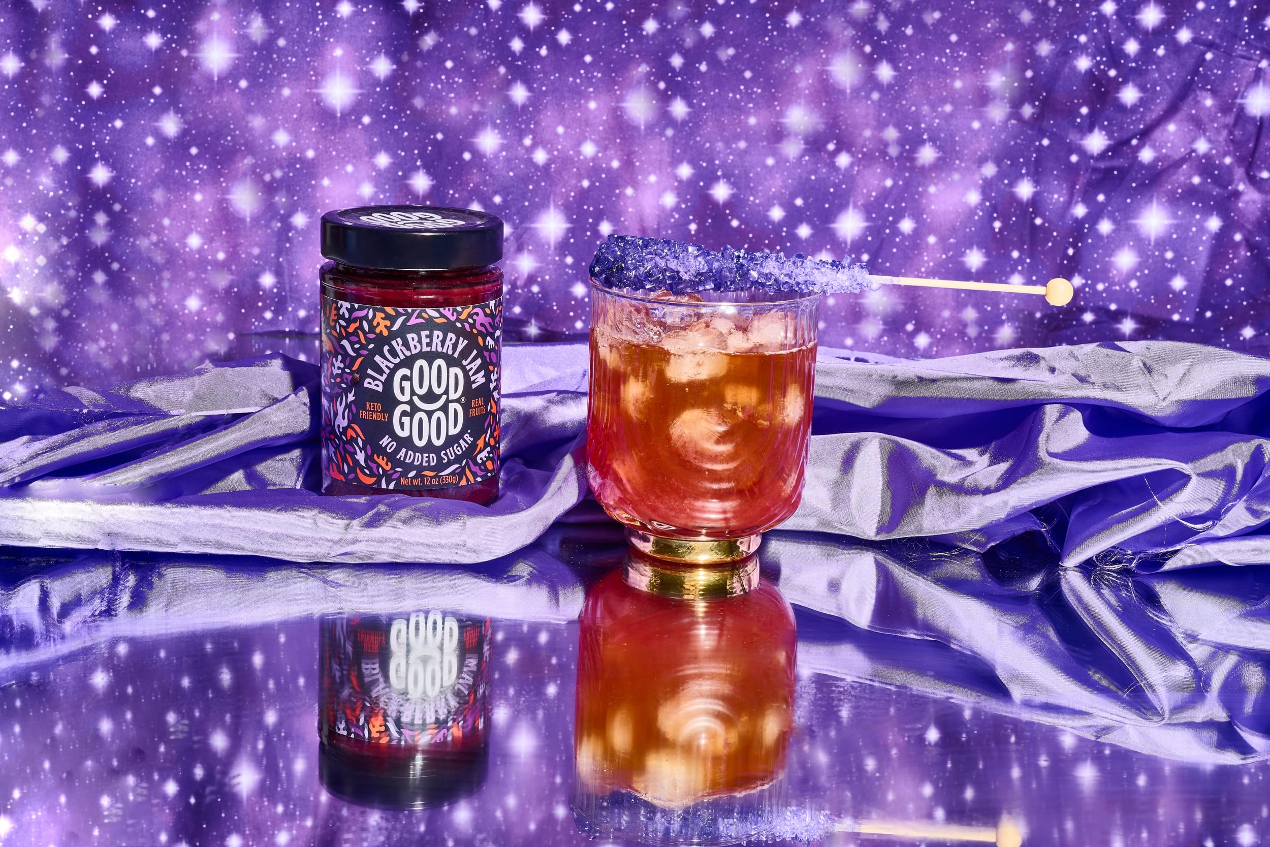 Capricorn Crush Cocktail with GOOD GOOD Blackberry Jam