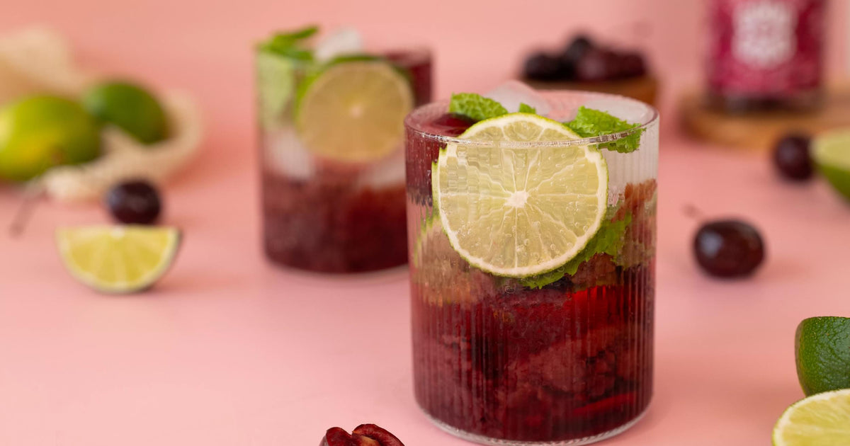 Cherry Lime Mojito with GOOD GOOD Cherry Jam