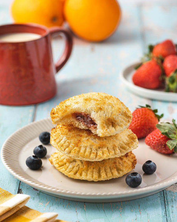 Keto uncrustables with choco hazel & strawberry jam