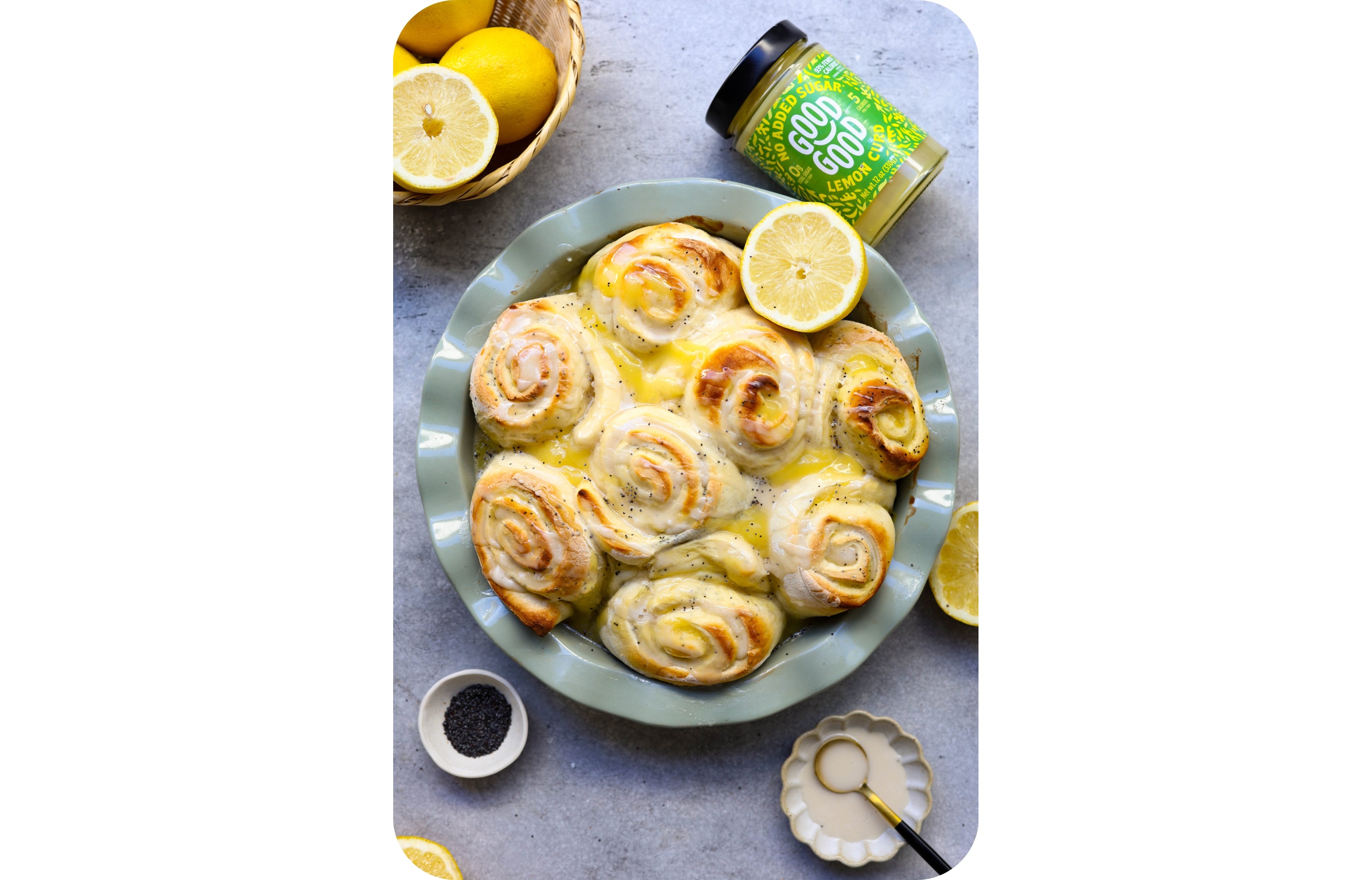 Lemon Curd Poppy Seed Rolls