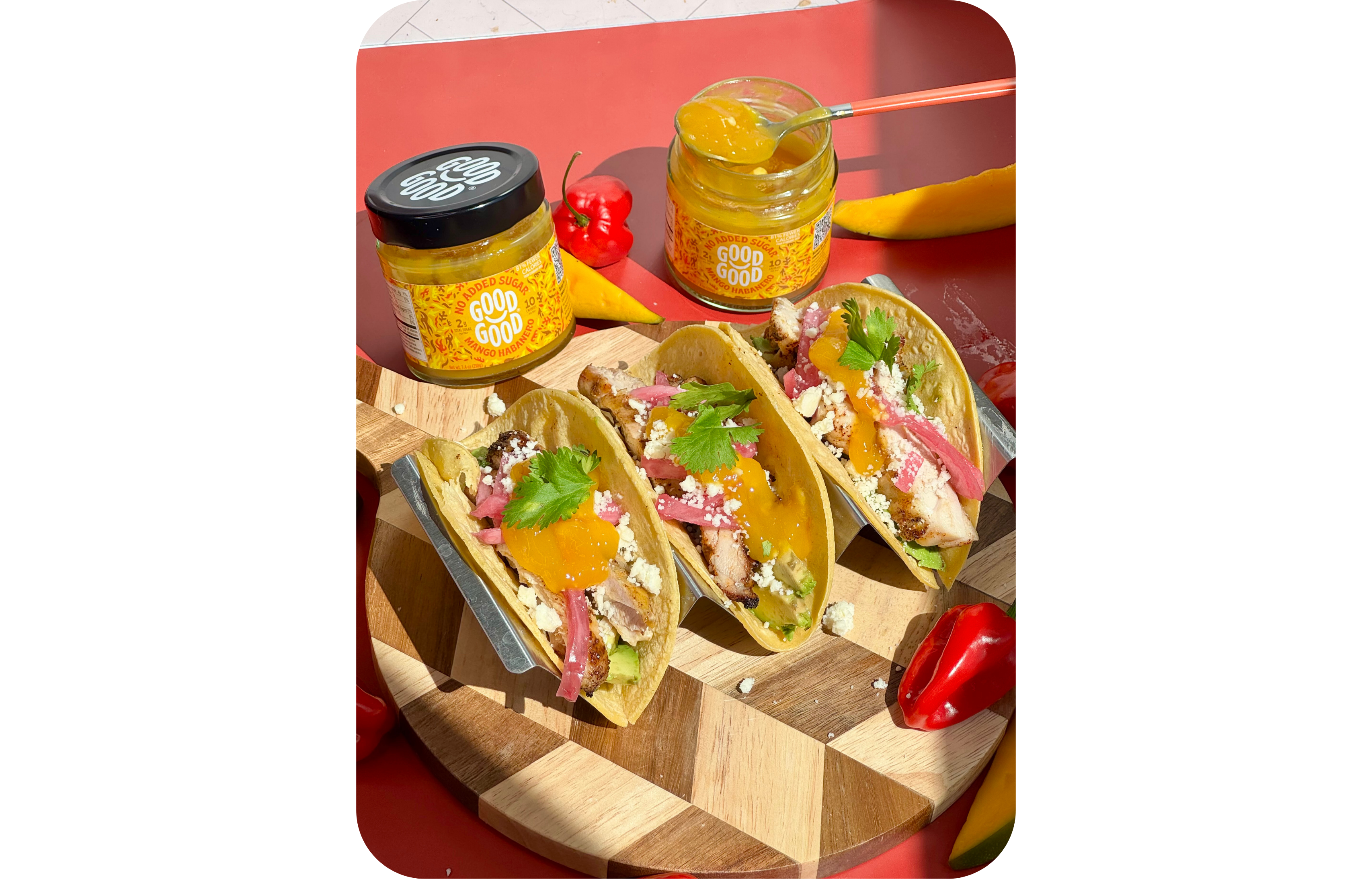Mango Habanero Chicken Tacos