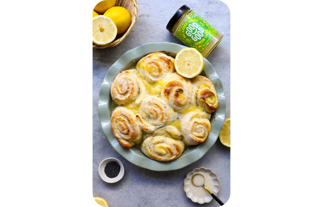 Lemon Curd Poppy Seed Rolls