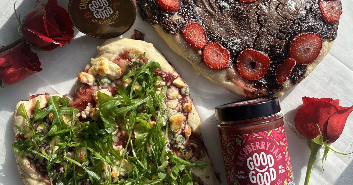 Raspberry Jam and Gorgonzola Cheese Pizza