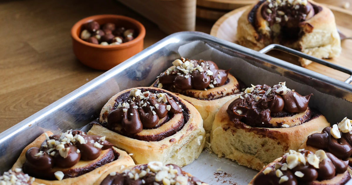 Choco Hazel Cinnamon Rolls with GOOD GOOD Choco Hazel Spread