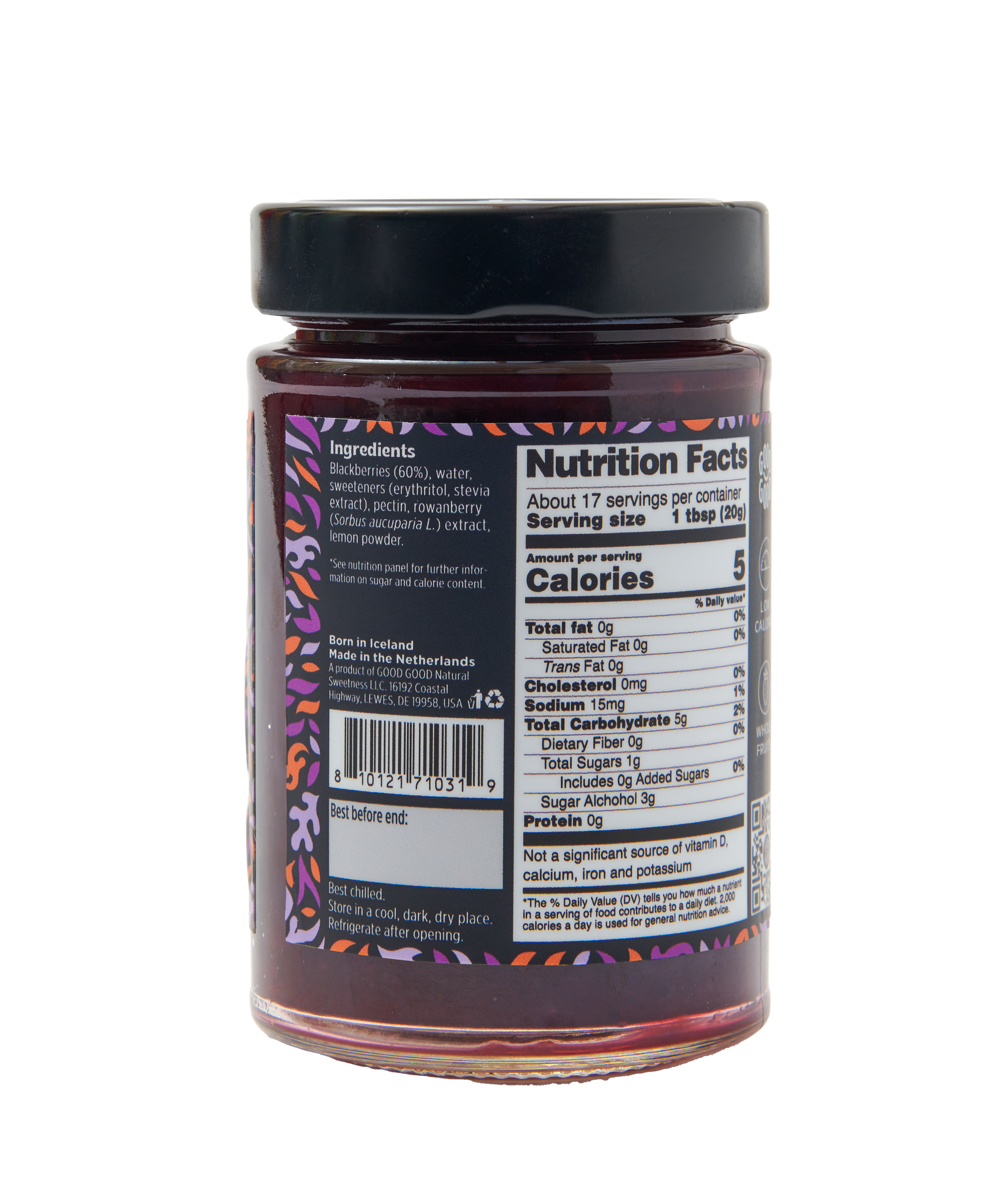  Blackberry Jam (12 oz) - No Added Sugar by US Good Good sold by US GOOD GOOD®