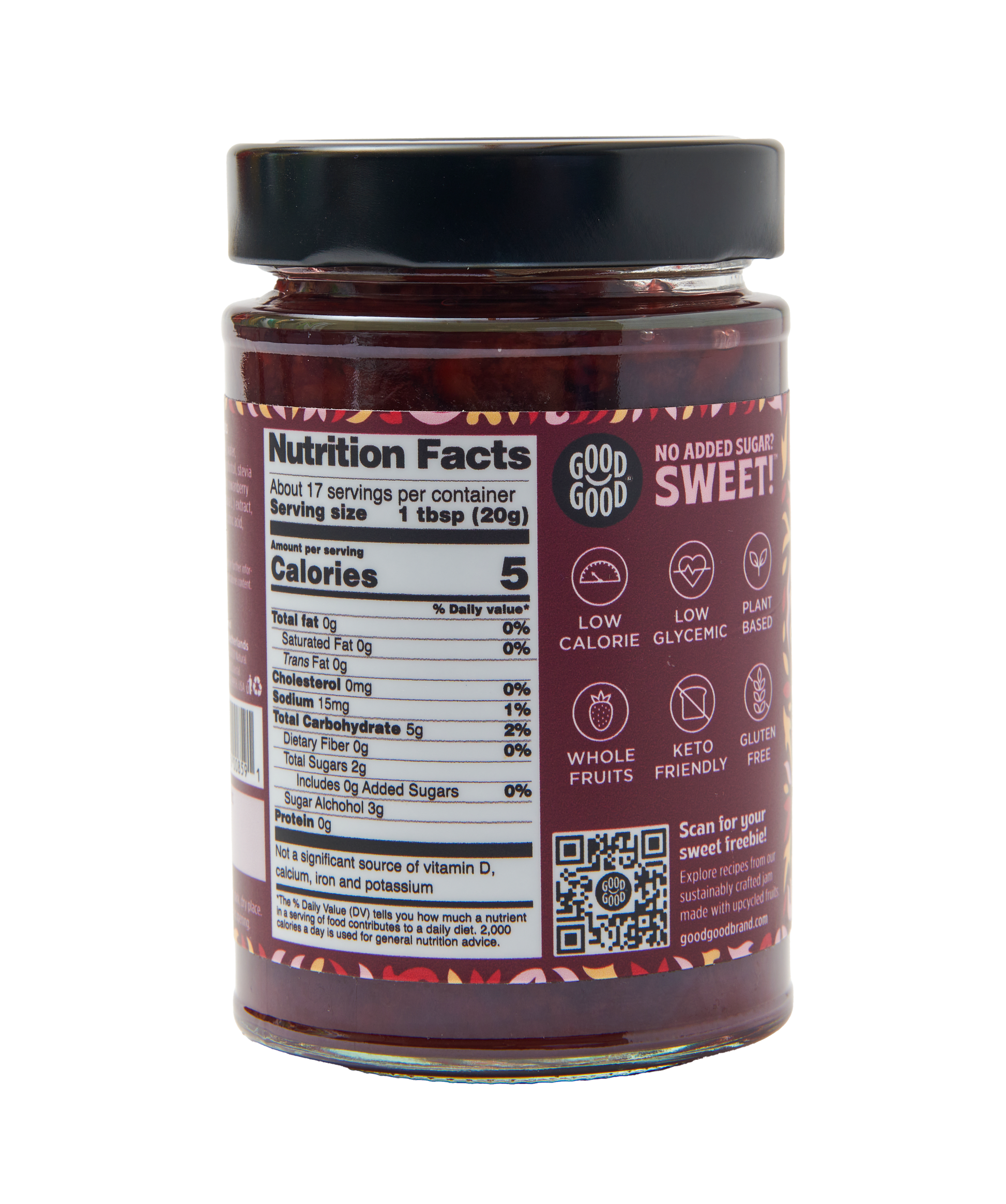  Cherry Jam (12oz) - No Added Sugar by US Good Good sold by US GOOD GOOD®