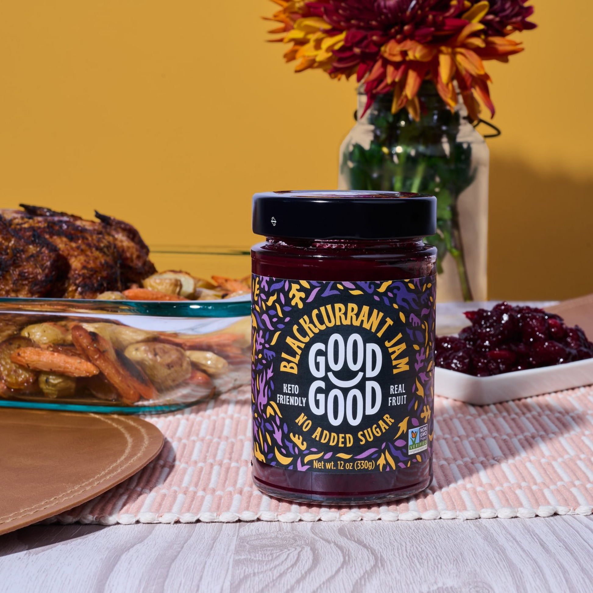  Blackcurrant Jam (12oz) - No Added Sugar by US Good Good sold by US GOOD GOOD®