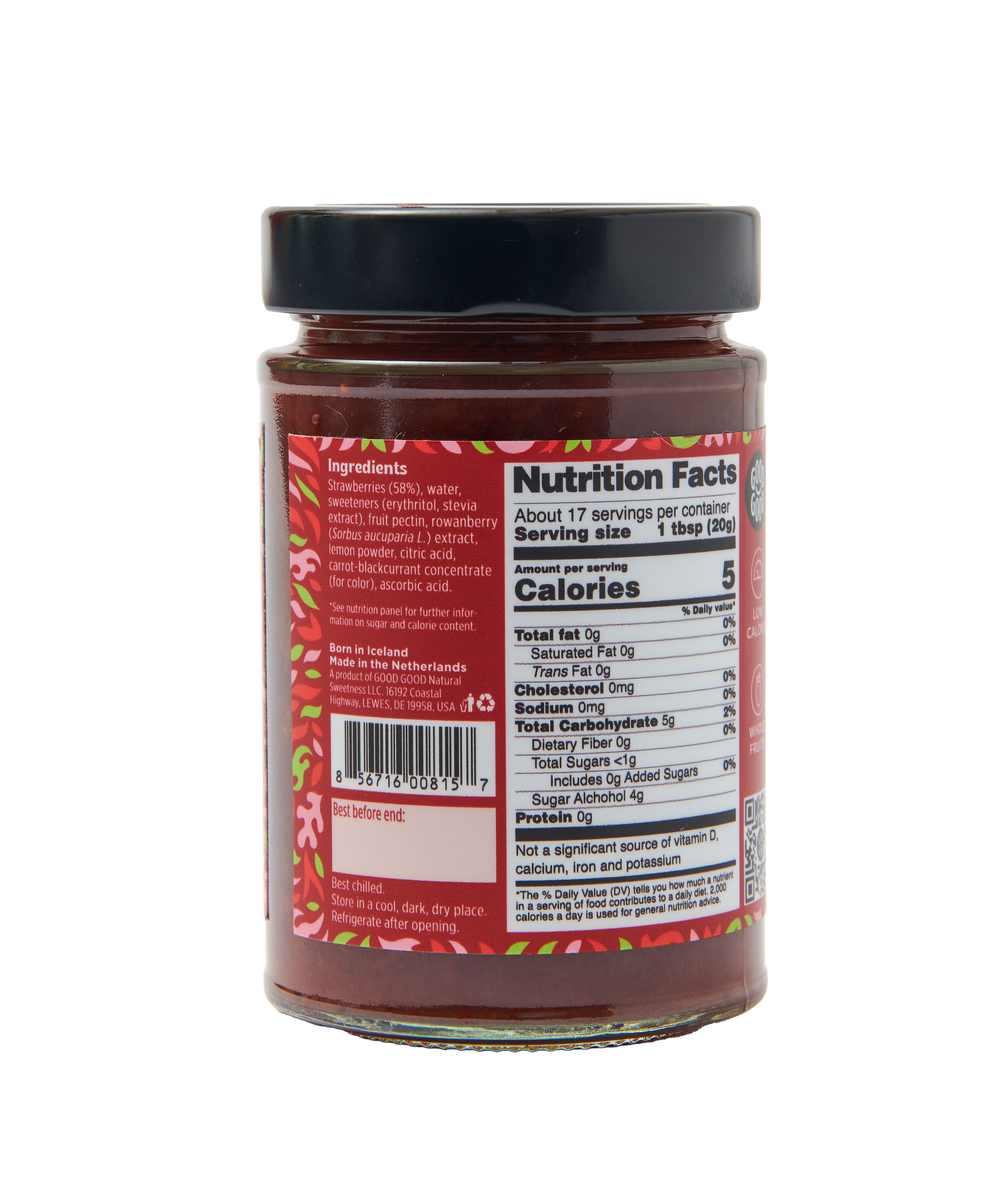  Strawberry Jam (12oz) - No Added Sugar by US Good Good sold by US GOOD GOOD®