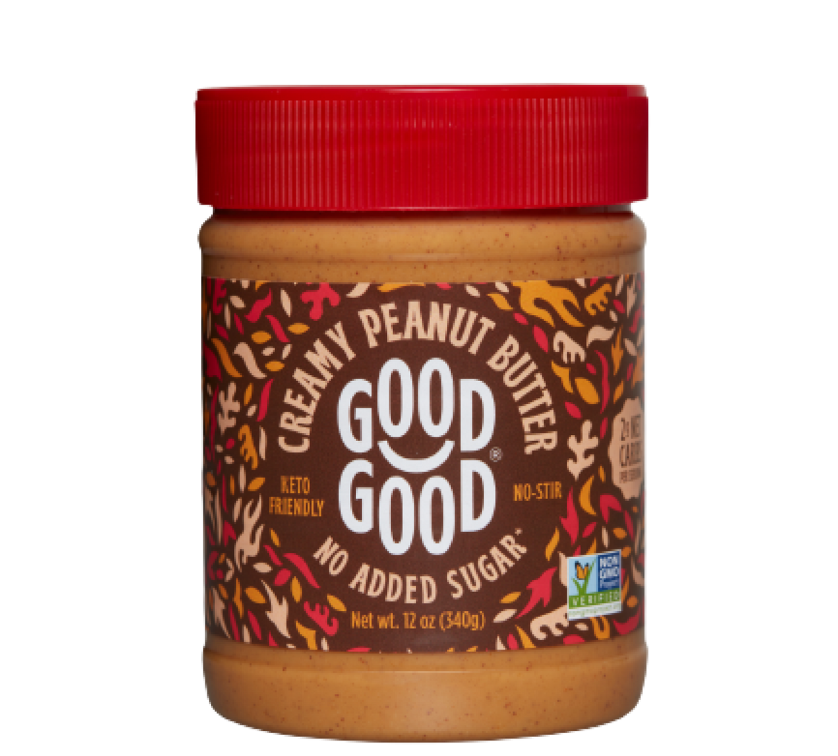 No Added Sugar Creamy Peanut Butter 12oz | GOOD GOOD®