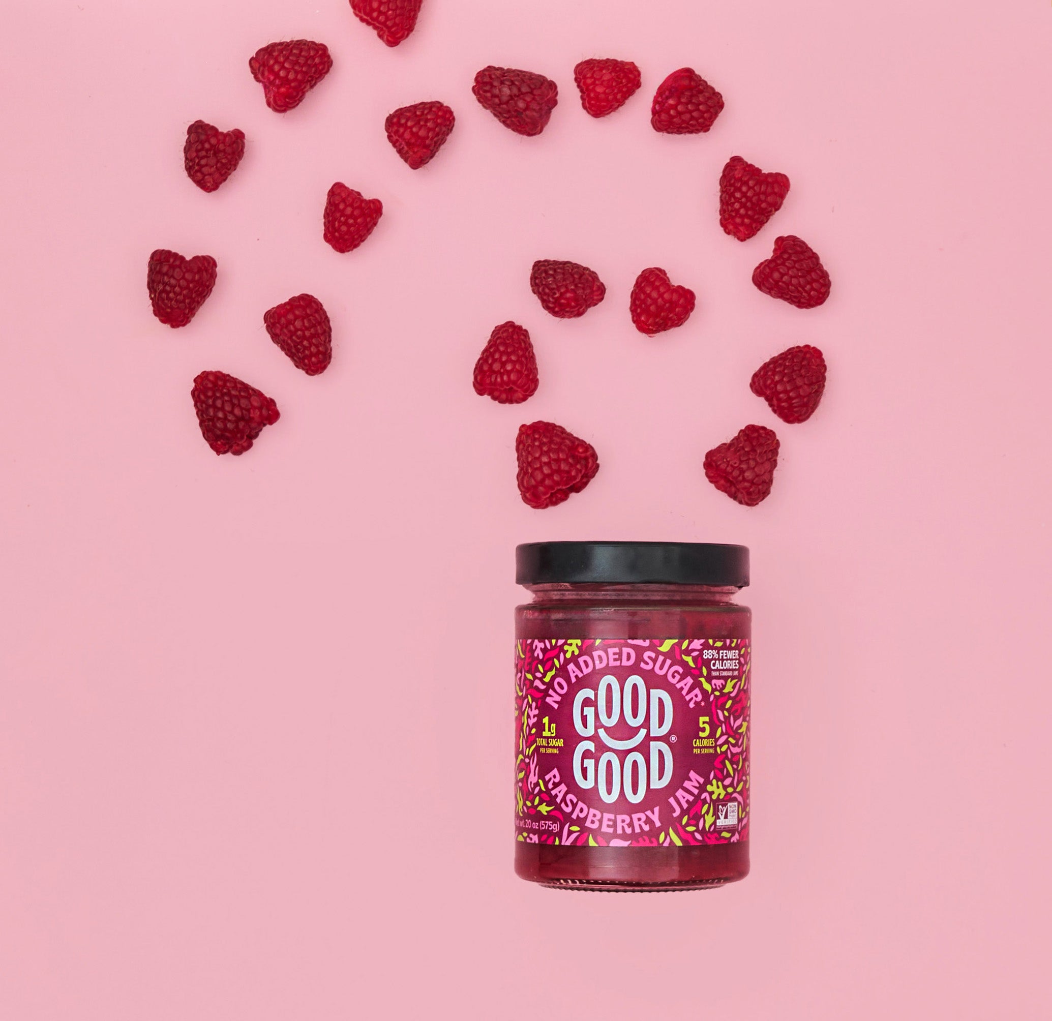 No Added Sugar Raspberry Jam 20oz | GOOD GOOD®